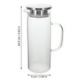 thumbnail image 2 of 1Pc Heat Cold Resistant Glass Teapot Practical Office Glass Tea Kettle for Home, 2 of 8