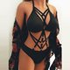 thumbnail image 3 of Conjunto de sujetador Sexy con escote en V profundo para mujer, ropa interior íntima, Bralette negro, conjuntos de lencería erótica, 3 of 3