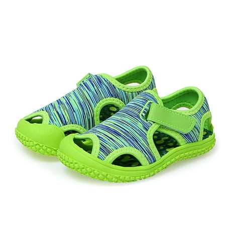

Boys Girls Water Shoes Quick Dry Closed-Toe Aquatic Sport Sandals Toddler/Little Kid 1 Pair Shoes Soft Sole Non-slip Kids Children Camouflage Beach Sandals for Beach