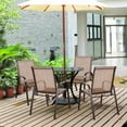 thumbnail image 5 of Gymax Set of 2 Patio Chairs Dining Chairs w/ Steel Frame Yard Outdoor Brown, 5 of 9