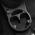 thumbnail image 4 of Para el modelo 2012-2015, cubierta de portavasos de control central de coche de fibra de carbono suave, pegatina embellecedora, accesorio interior, patrón de fibra de carbono, 4 of 5
