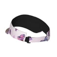 thumbnail image 2 of Sikiie Flowers And Colorful Butterflies Sun Visor Hat Adjustable Velcro Golf Visor Sports Sunscreen Visor Hat for Outdoor Activities, 2 of 7