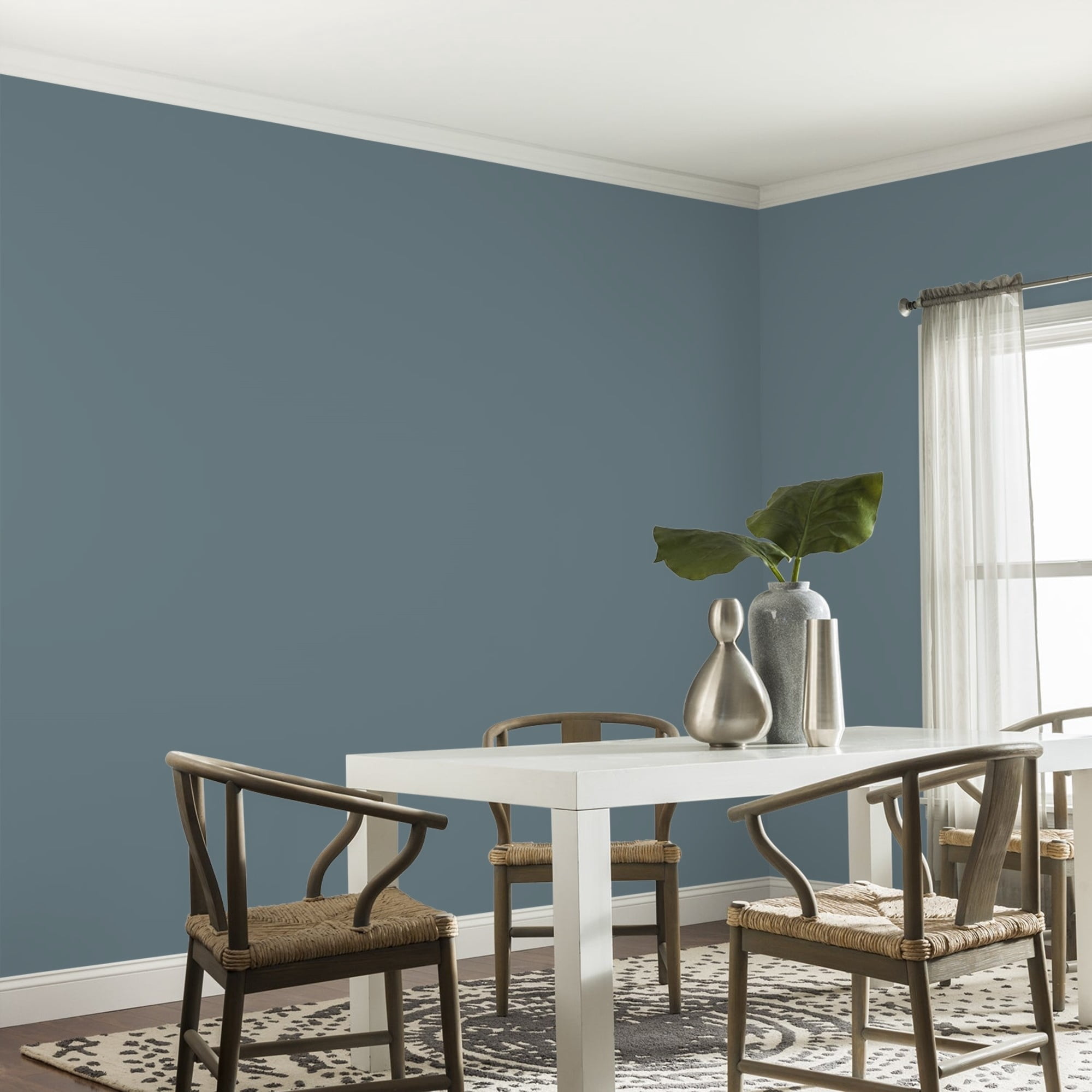 Glidden HEP Night Rendezvous / Blue, Eggshell Interior Paint with Primer, 1 Quart