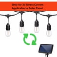 thumbnail image 4 of Solar String Light Bulbs, DC 3V Low Voltage, Shatterproof Waterproof S14 LED Bulbs, E26 Medium Base 1W Warm White 2700K 25 Pack., 4 of 8