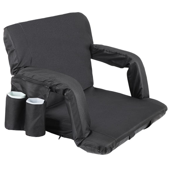 HOWEN Reclining Stadium Seat Chair with Backrest and Armrests, Portable Cushions for Bleachers, Comfortable Folding Seat for Sports and Events