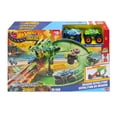 thumbnail image 7 of Hot Wheels Monster Trucks Sharks vs. Dinos Dragon Destruction Playset & 2 Toy Trucks, 7 of 7