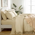 thumbnail image 6 of SONORO KATE 7 Pieces Queen Comforter Set – Tassels Boho Bed in a Bag, All Season Bedding Set with 1 Fitted Sheet, 1 Flat Sheet, 2 Pillowcases & 2 Shams, Beige, 6 of 10