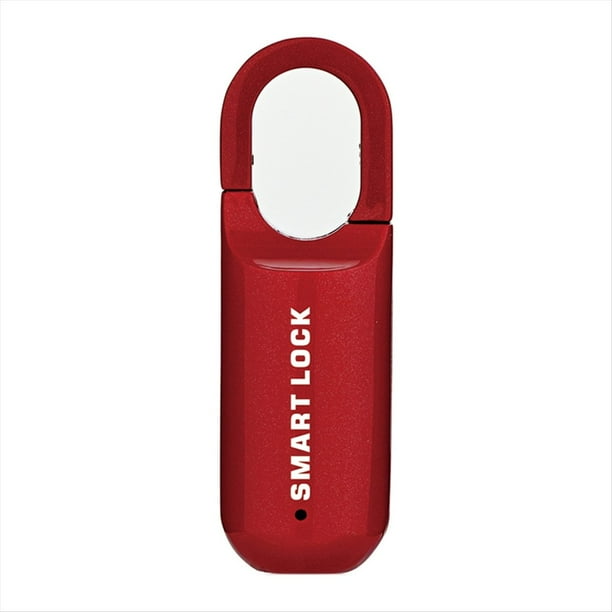 Candado con Huella Dactilar M01, Antirrobo, Cerradura de Puerta Inteligente, Sin Llave, Recargable por USB, Seguridad para el Hogar, Casillero de Bicicletas, Color Rojo