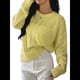 thumbnail image 2 of Suéteres de Cuello Redondo de Punto Extragrandes para Mujer Amarillo M, 2 of 7