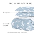 thumbnail image 6 of Noble Linens Blue Reversible Country Home Print 3-Piece Duvet Cover Set, King/CalKing, 6 of 12