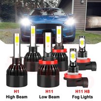 H1 H11 High&Low Beam for Ford Focus 2012 2013 2014 2015 2016 2017 2018 LED Headlights H11 Fog Lights 6pcs