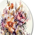 thumbnail image 3 of DESIGN ART Designart "Blooming Vintage Flowers V" Floral Metal Round Wall Art 16x16 - Disc of 16 Inch, 3 of 5