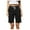 Black, variant on Womens Clothes Clearance 2025 Clearance! asdoklhq Plus Size Pants for Women,Summer Motion Elastic Waist Solid Color Frenulum Casual Straight Shorts