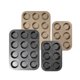 thumbnail image 1 of Utensilios para hornear Sincero en acero inoxidable antiadherente negro dorado 4/6/12 juego de moldes para pasteles y tazas, 1 of 6