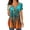 03-Cyan, variant on NAMTYQX Summer Tops for Women Plus Size Stylish Patterns Ruched Short Sleeve Button Deep V Neck Casual Loose Fit Wine Size 4XL