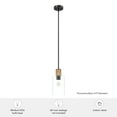thumbnail image 7 of Hunter - Vanning 1-light Noble Bronze, Mini Pendant Light, Dimmable, Boho Style, Cylinder Shaped, for Bedrooms, Dining, Living Rooms - 13110, 7 of 7