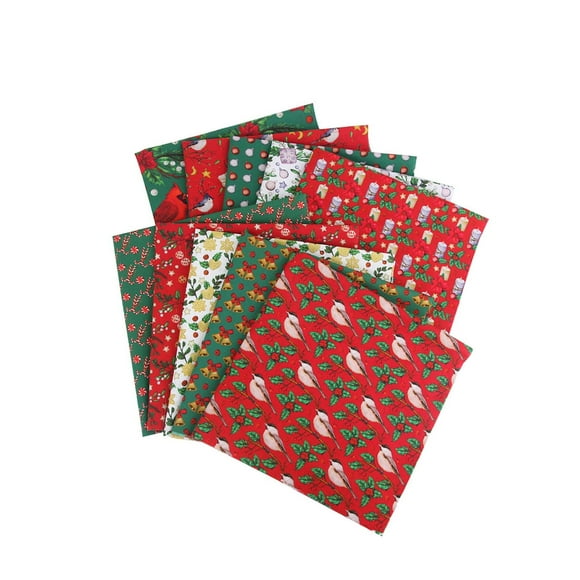Xingzhi Christmas Printing Pattern Cloth 25cm Cotton Linen Fabric Sewing DIY Crafts