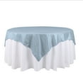 Efavormart 72"X72" Dusty Blue Accordion Crinkle Taffeta Table Overlay ...