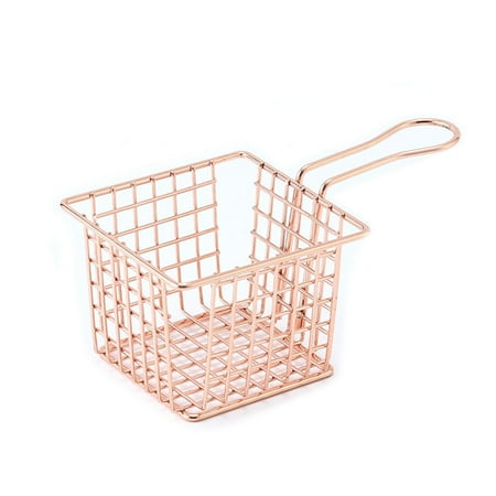 

Deep Fryer Basket Square for French Fries Dish Baskets Table Server Kitchen Home