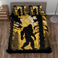 thumbnail image 3 of Lotusprinthandmade Bigfoot in Forest Quilt Bedding Set (White Binding) 5 Sizes (Made in Vietnam) (70x80), bigfoot quilt bedspread, 3 of 5