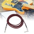 thumbnail image 1 of Guitar Instrument Cable Right Angle To Straight Audio Interconnect Cable Audio Instrument Cord For Electric Mandolin Bass, 1 of 8
