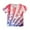 Purple, variant on Akiihool 4th of July Shirts for Girls' 4th of July T-Shirt Patriotic Red White Blue Star Print Short Sleeve Tee (Hot Pink,8-9 Years)