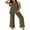 Green, variant on LYMAYTER S-2XL Women Casual Sets Solid Color Loose Suits Comfy Tank Breathable 2-Piece Vacation Outfits
