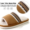 thumbnail image 3 of BERANMEY Open Toe Slippers for Womens Mens Cozy Women's Slippers Non-Slip Indoor Fuzzy Slip on Embroidered House Slippers for Bedroom & Living Room, 3 of 9