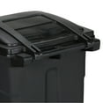 Toter 48gallon black garbage can with wheels and lid