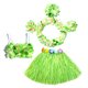 thumbnail image 1 of Falda de baile tropical hawaiana con hierba hula, 6 piezas, collar, pulseras, diadema, sujetador, 40 cm (falda verde), 1 of 7