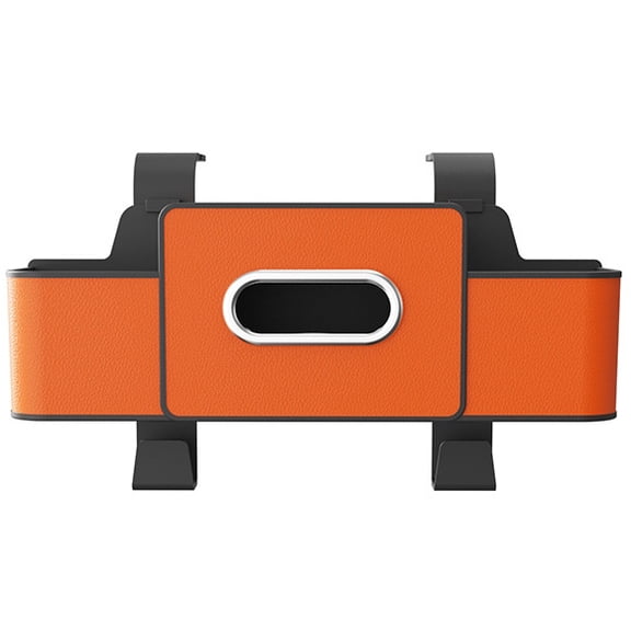 Multifunctional Car Back Seat Organizer with Cup Holder, Tissue Box, Storage Hook, for Phone, Snacks, Drinks, Handbag, Compatible with Most Vehicles