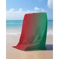 thumbnail image 4 of Green Red Ombre Beach Towels Oversized Super Absorbent, Modern Abstract Art Aesthetics Lightweight Bath Towel Quick Dry Sets For Bathroom/Pool/Rv Camping/Beach Play/Gym Room/Picnic 35"x70", 4 of 8