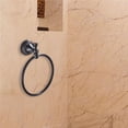 thumbnail image 3 of Colgador De Toallas Retro De Cobre Perforado Barra De Toalla Multifuncional Montada En La Pared Toalla De Baño Anillo De Toalla Retro De Cobre Colgante De Pared Toallero Grueso Perforado Speravity HA020123-00, 3 of 7