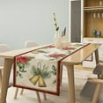 thumbnail image 2 of Christmas Table Runner, Xmas Red Flowers Seasonal Winter Holiday Dinner Table Decoration for Home Living Room Kitchen Dining Room 13x36in, 2 of 6