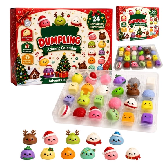 2026 Christmas Advent Calendar with 24 Fidget Toys 24 Days of Sensory Surprises Countdown Gift for Adults Kids Stress Relief Holiday Party Favors