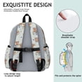 thumbnail image 5 of Highland Cow and Flower Print Cute School Backpack with Padded Back and Adjustable Shoulder Straps 13.4"x11"x4.7", 5 of 5