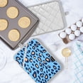 thumbnail image 6 of Blue Leopard Skin Pattern Pot Holder Set 2 Piece Non-Slip Oven Hot Pads Heat Resistant Durable 7x9.8in, 6 of 7