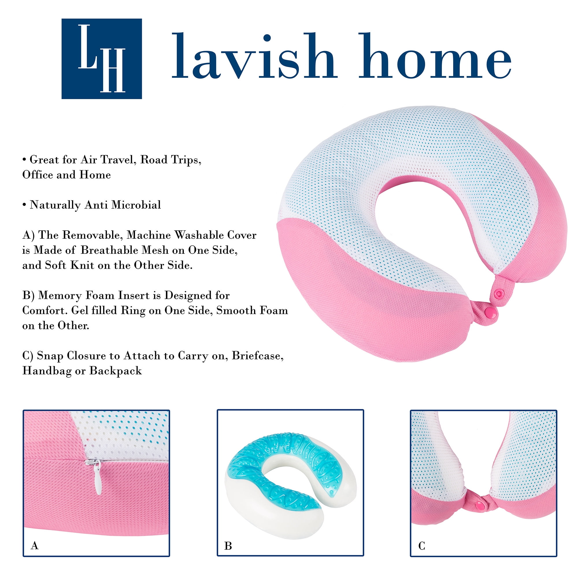 Cuscino Da Viaggio Memory Foam Con Maschera E Tappi - Supporto Collo 360° - Foto 9