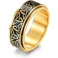 thumbnail image 3 of SINLEO Anillo de ansiedad de acero inoxidable con nudo celta, anillo giratorio para hombres y mujeres, anillos inquietos, herramienta para aliviar el estrés, joyería para la ansiedad, 3 of 5
