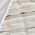thumbnail image 3 of White Faux Fur Reversible Throw Blanket for Couch or Chair, 50" x 60", 3 of 5