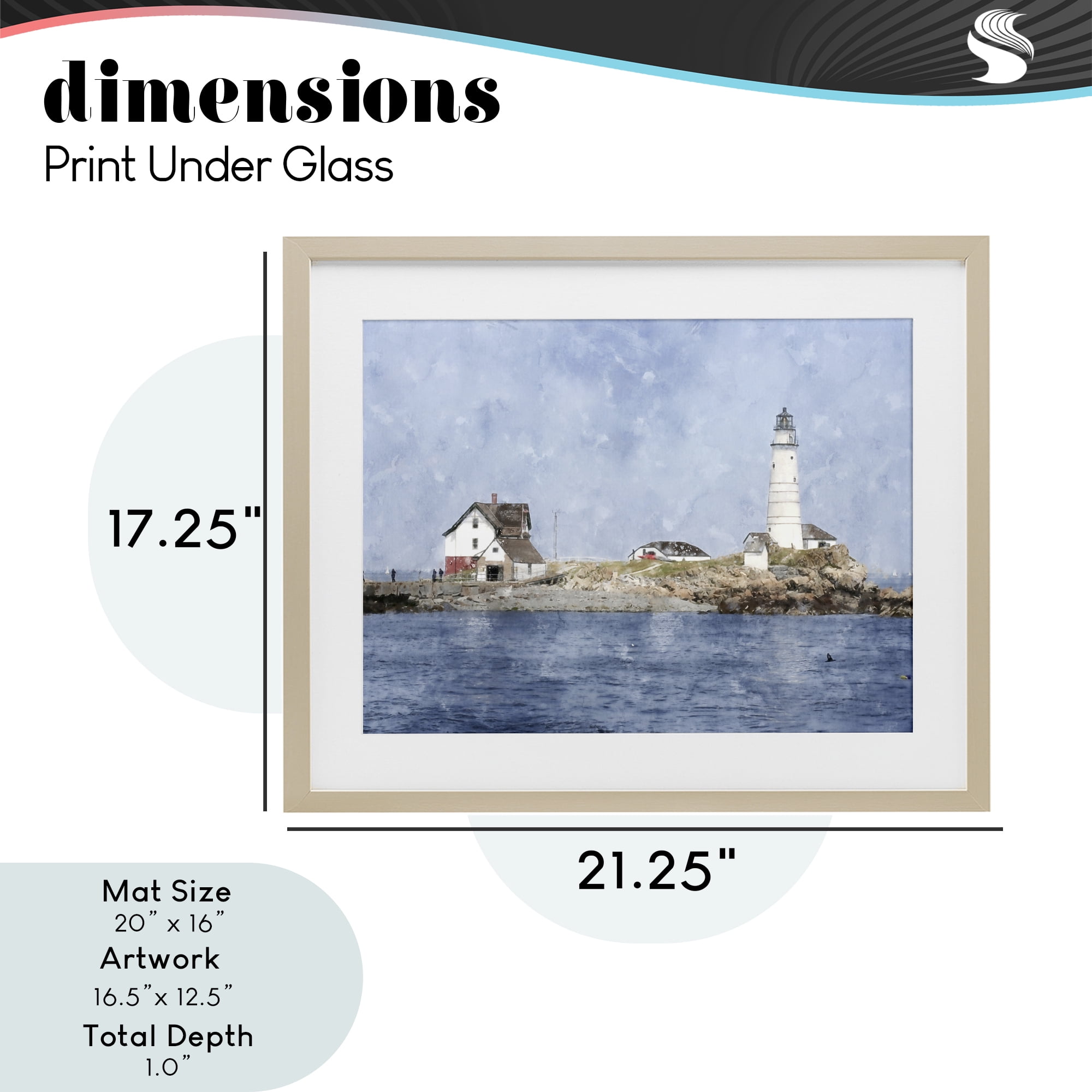 Stupell Industries Picturesque Lighthouse Island Birch Framed Print Under Glass, design by Kim Curinga