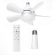 thumbnail image 1 of Ventiladores de Techo con Enchufe con Luces y Control Remoto - Luz de Ventilador con Enchufe con Bombilla LED Regulable, Ventilador de Techo Pequeño con Rosca, 1 of 5
