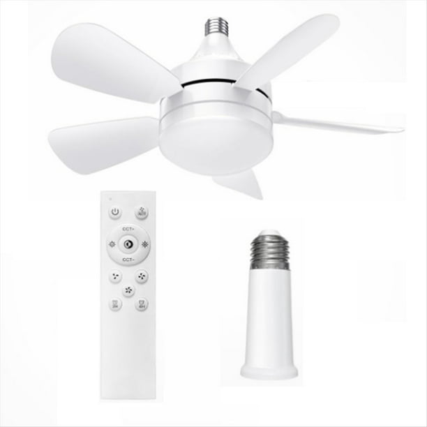 Ventiladores de Techo con Enchufe con Luces y Control Remoto - Luz de Ventilador con Enchufe con Bombilla LED Regulable, Ventilador de Techo Pequeño con Rosca