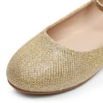 thumbnail image 6 of Blikcon Toddler/Little Kid Girl's Mary Jane Princess Wedding Party Ballerina Flat Shoes (Color : Gold, Size : 3 Little Kid), 6 of 8