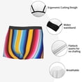 thumbnail image 3 of Naloa Yellow Blue Mexican Blanket Stripes Men's Boxer Briefs,Soft and Breathable Cotton Underwear with ComfortFlex Waistband-Small, 3 of 5