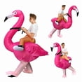 thumbnail image 3 of Adult Inflatable Riding Flamingo Costume, Funny Pink Bird Inflatable Jumpsuit, Party Halloween Cosplay Outfit,Height 59"–74.8",Flamingo, 3 of 7