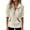 Beige, variant on Fanxing Quarter Zip Fuzzy Pullover for Women Sherpa Fleece Lapel Swetshirts Casual Long Sleeve Thermal Warm Winter Tops with Pocket Beige L