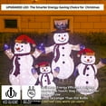 thumbnail image 4 of Starfree 4-Piece Lighted Snowman Christmas Yard Decorations 3D Lighted Pop-Up Snowman Outdoor Christmas Holiday Decoration with LEDs for Home & Lawn, 4 of 10