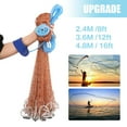 thumbnail image 3 of NEWEEN Cast Net 3/8" Mesh Hand Cast Fishing Net Saltwater Bait Casting Net 4/6/8FT Radius Size, 3 of 8
