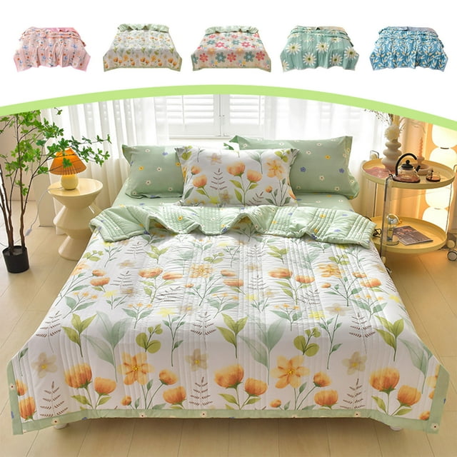 Liquidation! LSLJS Couette Rafraîchissante Imprimée, Couvertures Rafraîchissantes Légères pour Dormeurs Chauds, Couettes Douces et Respirantes Taille Grand, Couette d'Été Très Grand pour Lit Canapé, 40 Pouces x 60 Pouces